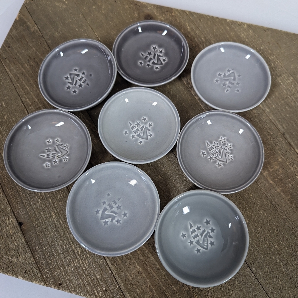 Vintage Air France Gien France Porcelain Dishes – Winged Seahorse Logo Set of 8